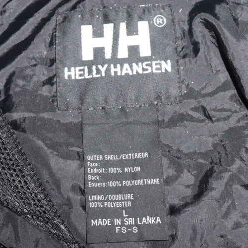 Helly Hansen Men's Black L Waterproof Hooded Rain Jacket