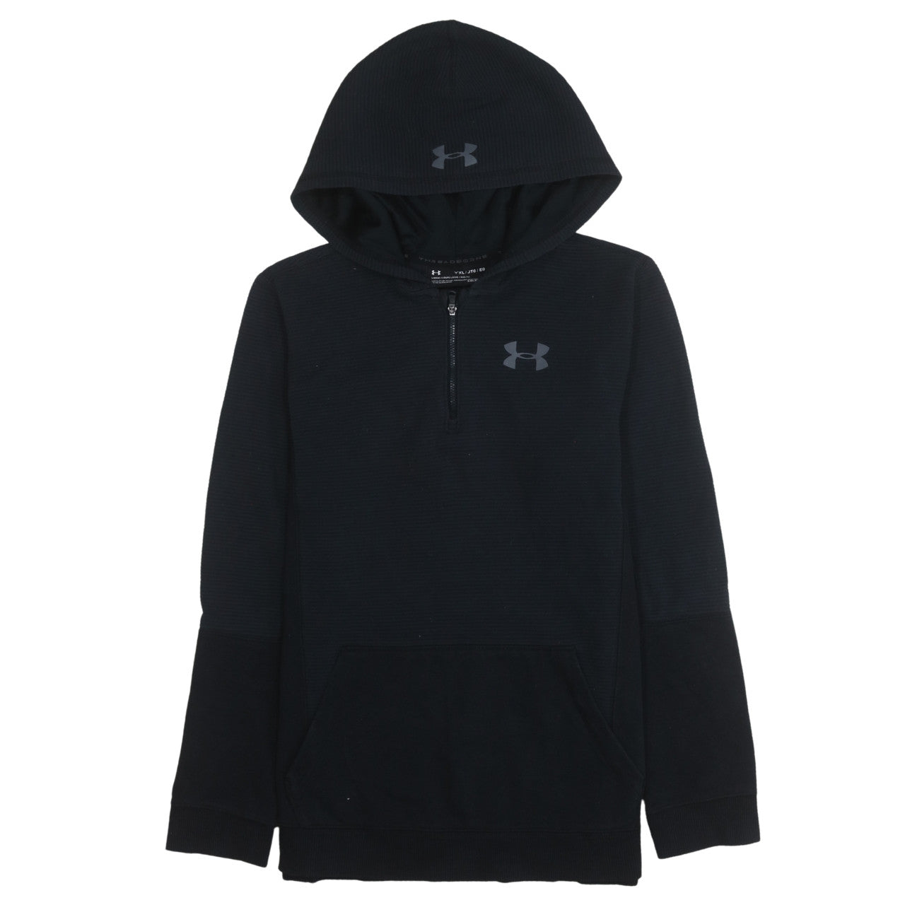 Under Armour Boys Black YXL 1/4 Zip Hoodie Threadborne ColdGear