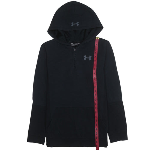 Under Armour Boys Black YXL 1/4 Zip Hoodie Threadborne ColdGear