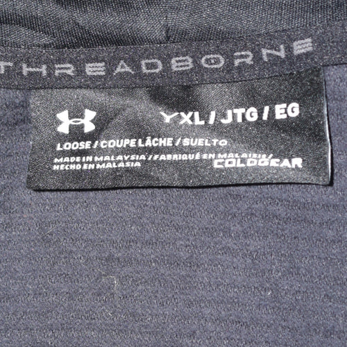 Under Armour Boys Black YXL 1/4 Zip Hoodie Threadborne ColdGear