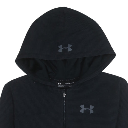 Under Armour Boys Black YXL 1/4 Zip Hoodie Threadborne ColdGear