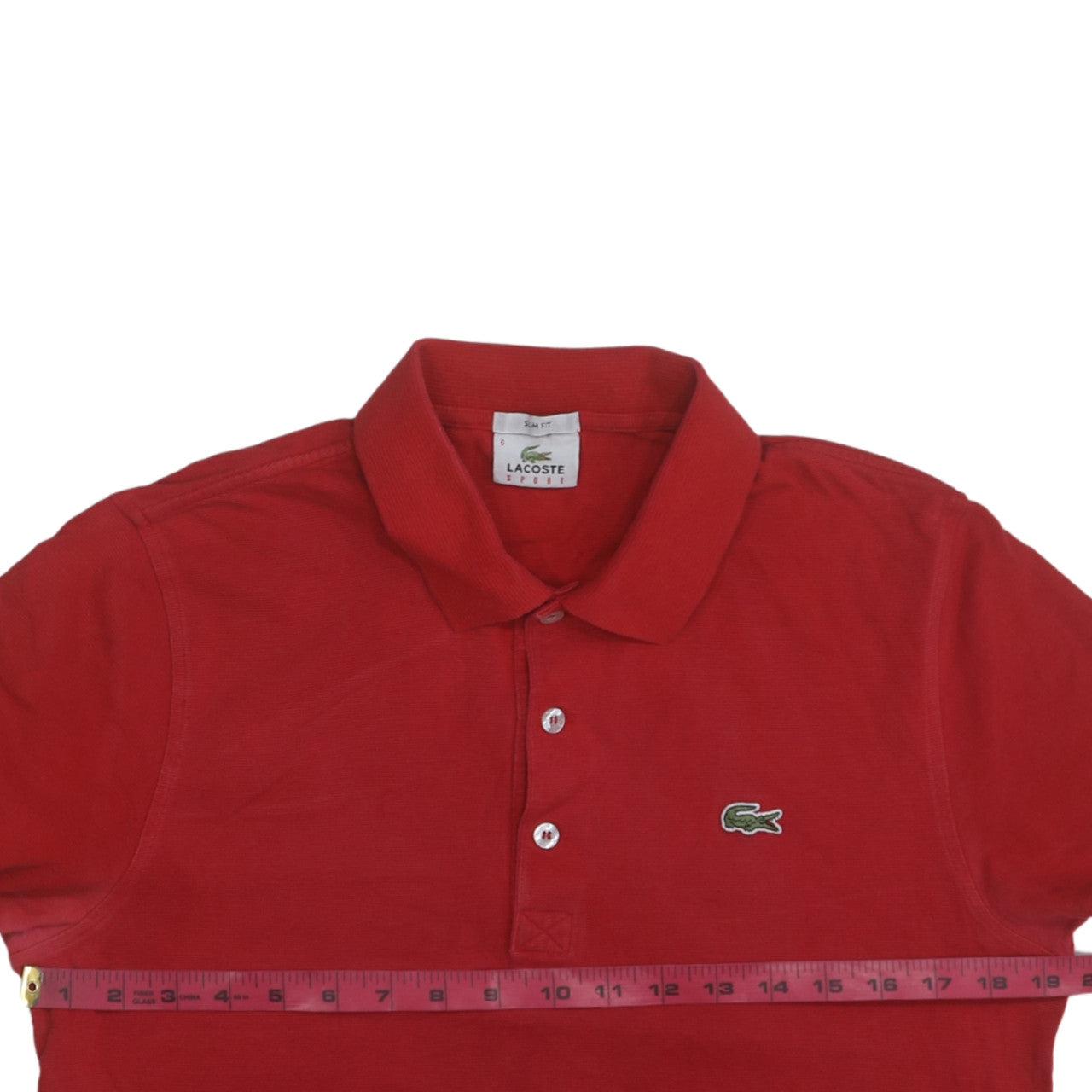 Lacoste Sport Men's Red Slim Fit Cotton Polo Shirt XL