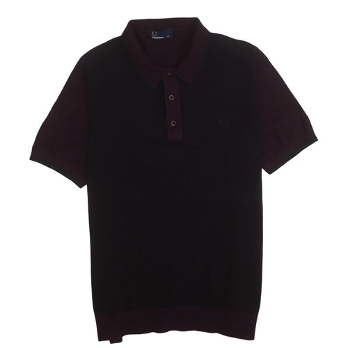 Fred Perry Men's Purple Cotton Knit Polo Shirt XL Classic Fit