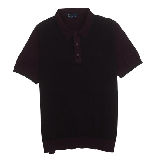 Fred Perry Men's Purple Cotton Knit Polo Shirt XL Classic Fit