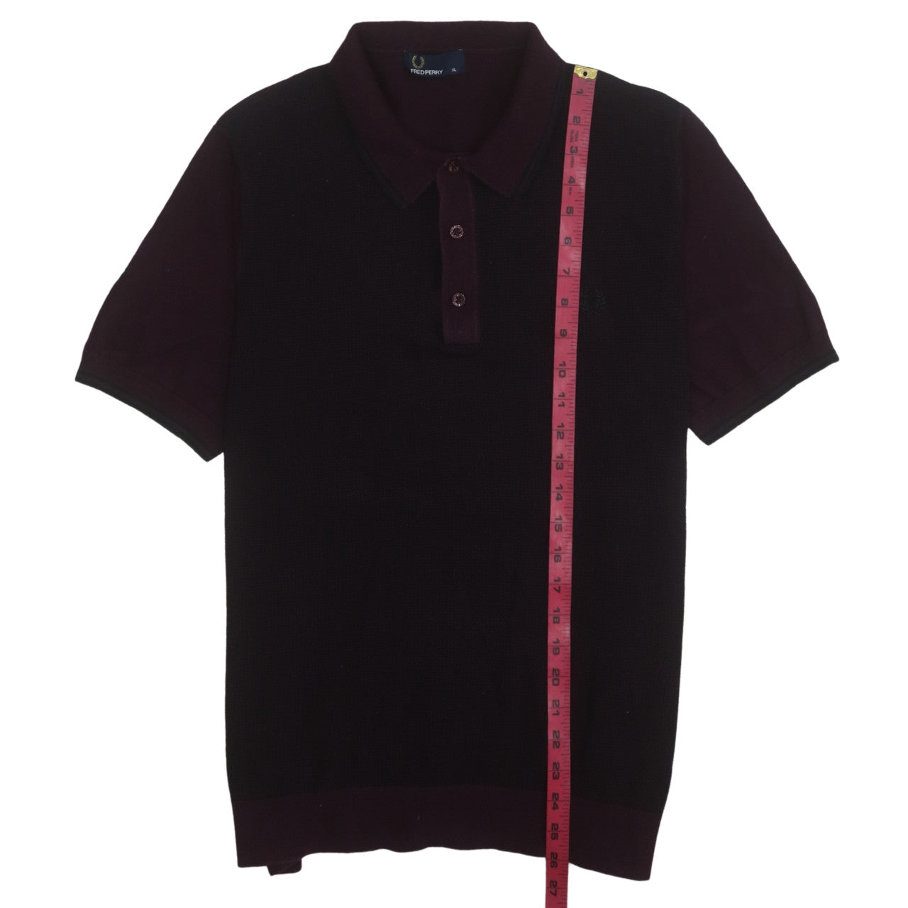 Fred Perry Men's Purple Cotton Knit Polo Shirt XL Classic Fit