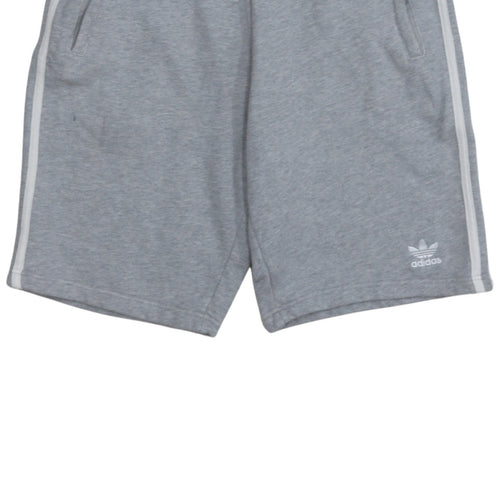 Adidas Men's Grey Athletic Shorts Size S Elastic Waist Gym Training
