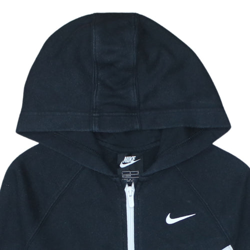 Nike Boys Black Full Zip Hoodie Size L 147-158cm Colourblock Sportswear