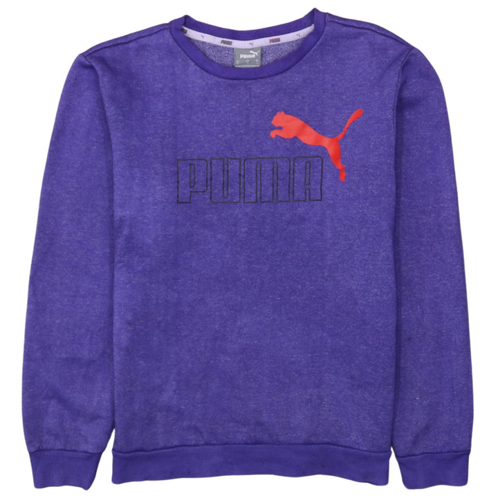 Puma Women's Purple Logo Crew Neck Sweatshirt Size S