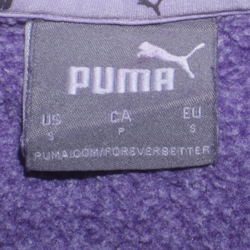 Puma Women's Purple Logo Crew Neck Sweatshirt Size S