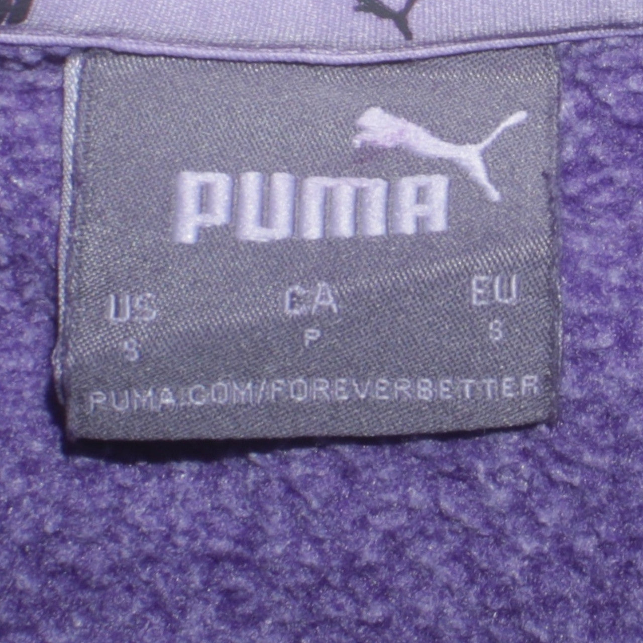 Puma Women's Purple Logo Crew Neck Sweatshirt Size S
