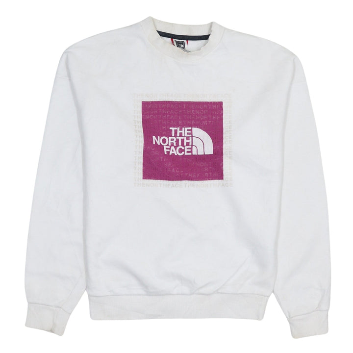 The North Face Womens White XS Pullover Sweatshirt with Logo Print