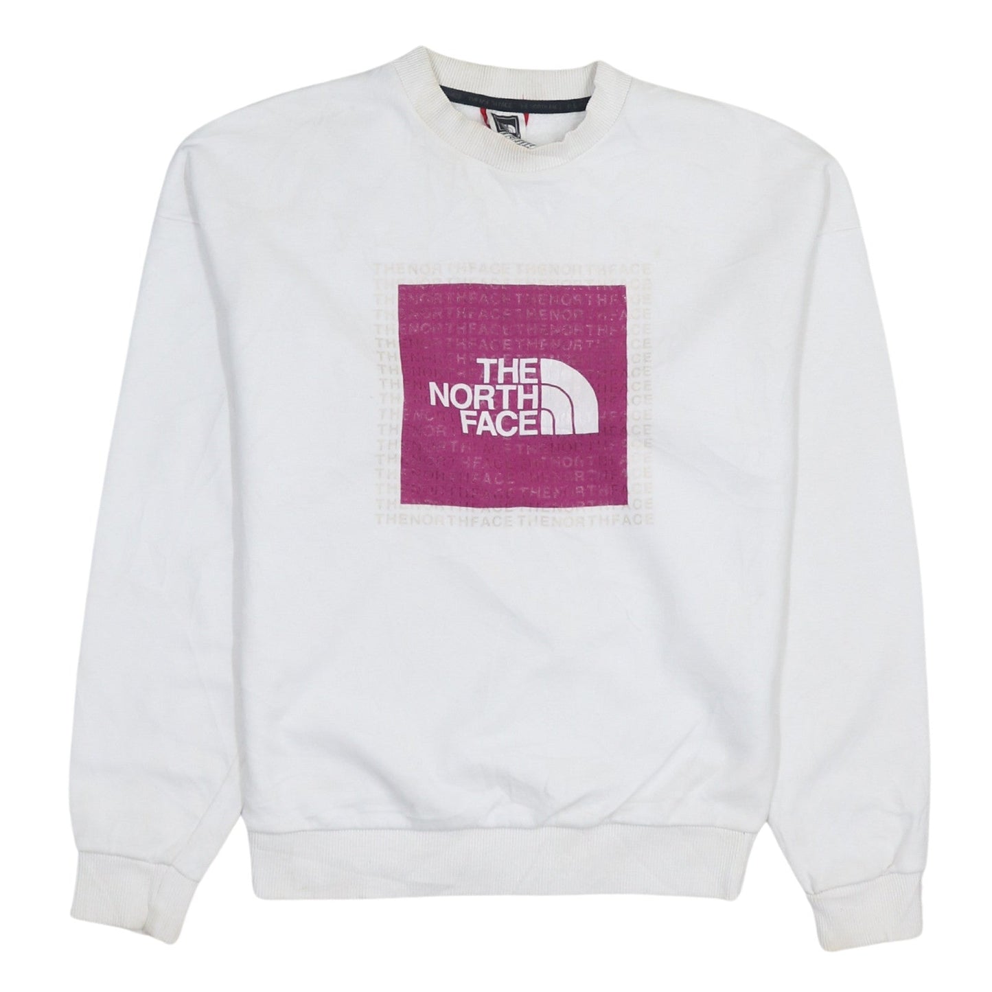 The North Face Womens White XS Pullover Sweatshirt with Logo Print