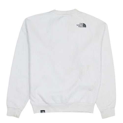 The North Face Womens White XS Pullover Sweatshirt with Logo Print
