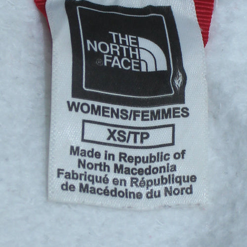 The North Face Womens White XS Pullover Sweatshirt with Logo Print