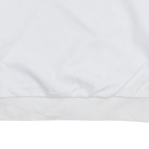 The North Face Womens White XS Pullover Sweatshirt with Logo Print