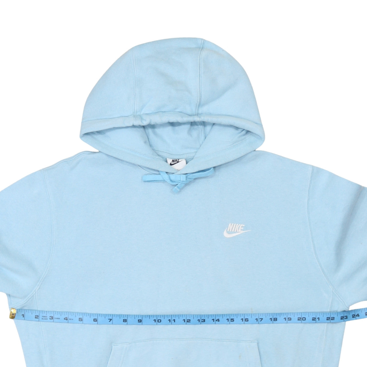 Nike Women Light Blue Pullover Hoodie Size M Cotton Blend