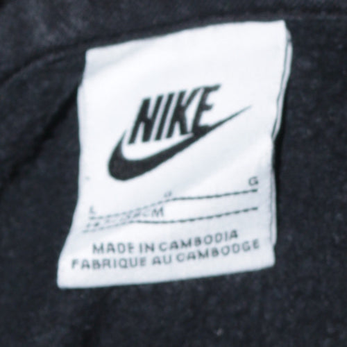 Nike Women's Black Pullover Hoodie L Relaxed Fit Casual Sweatshirt