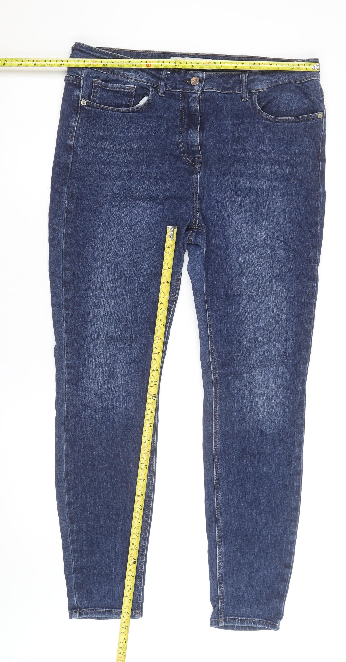 Next Women’s Blue Skinny Soft Touch Jeans Size 16 Regular