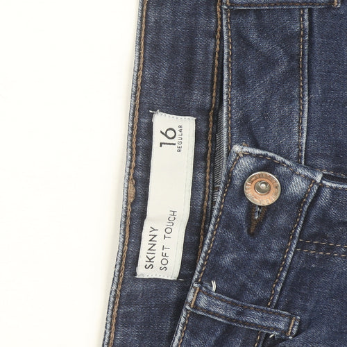 Next Women’s Blue Skinny Soft Touch Jeans Size 16 Regular