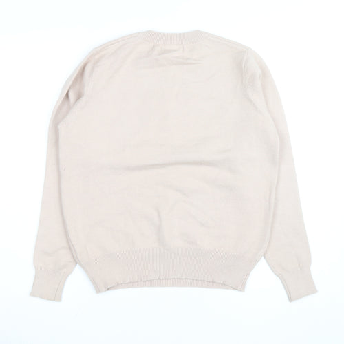 Sweewe Paris Women Beige 1986 Crew Neck Pullover Jumper Size S