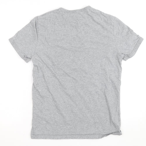 Fred Perry Men's Grey Cotton Laurel Wreath Crew Neck T-Shirt Size S