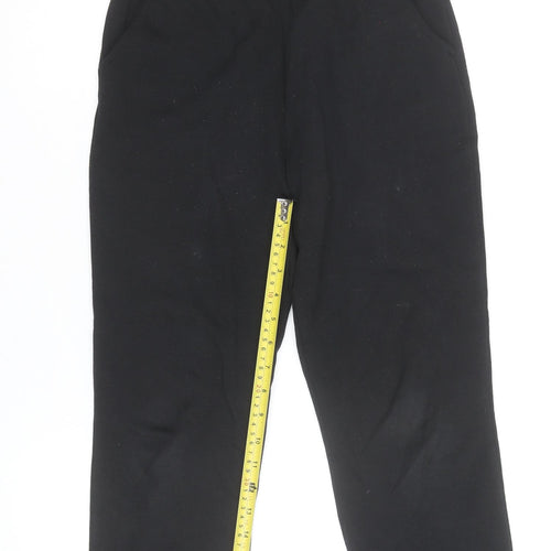 Primark Girls Black Jogger Sweatpants 11 Years Cotton Blend Elastic Waist