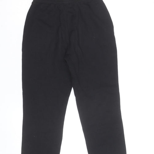 Primark Girls Black Jogger Sweatpants 11 Years Cotton Blend Elastic Waist