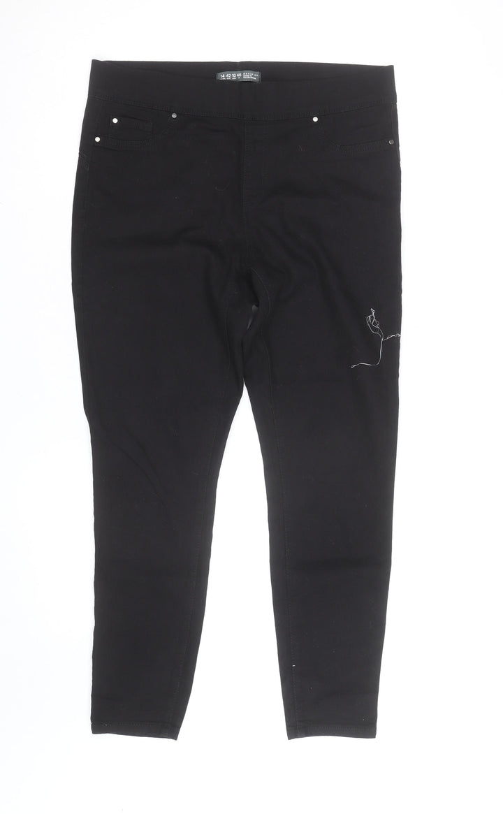 Denim Co. Women's Black Size 14 Slim Fit Jegging Jeans