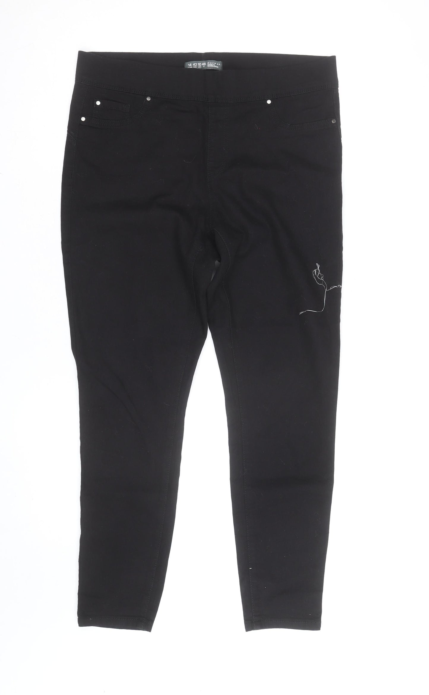 Denim Co. Women's Black Size 14 Slim Fit Jegging Jeans