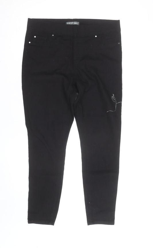 Denim Co. Women's Black Size 14 Slim Fit Jegging Jeans