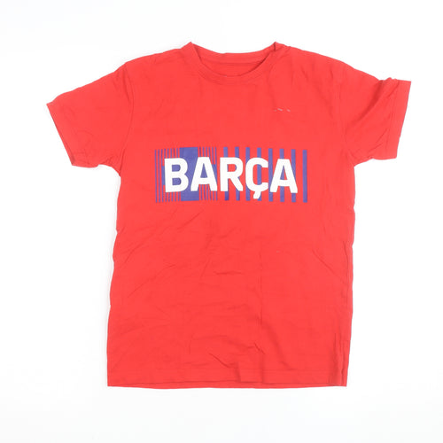 FC Barcelona Red Teens Size 10 Basic Cotton T-Shirt