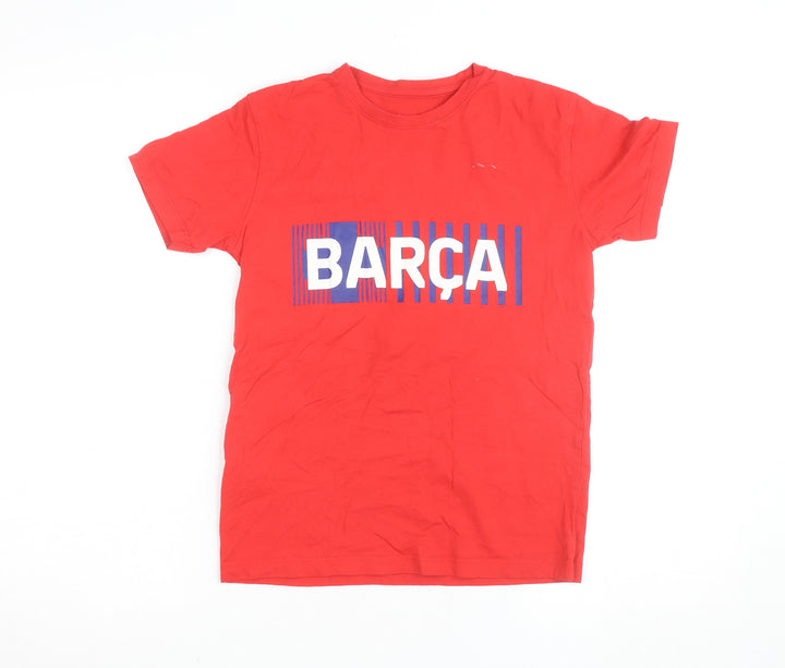 FC Barcelona Red Teens Size 10 Basic Cotton T-Shirt