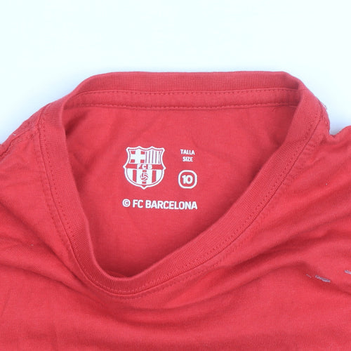 FC Barcelona Red Teens Size 10 Basic Cotton T-Shirt