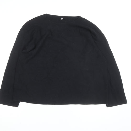 Uniqlo Men’s Black Cotton Crew Neck Pullover Jumper XL