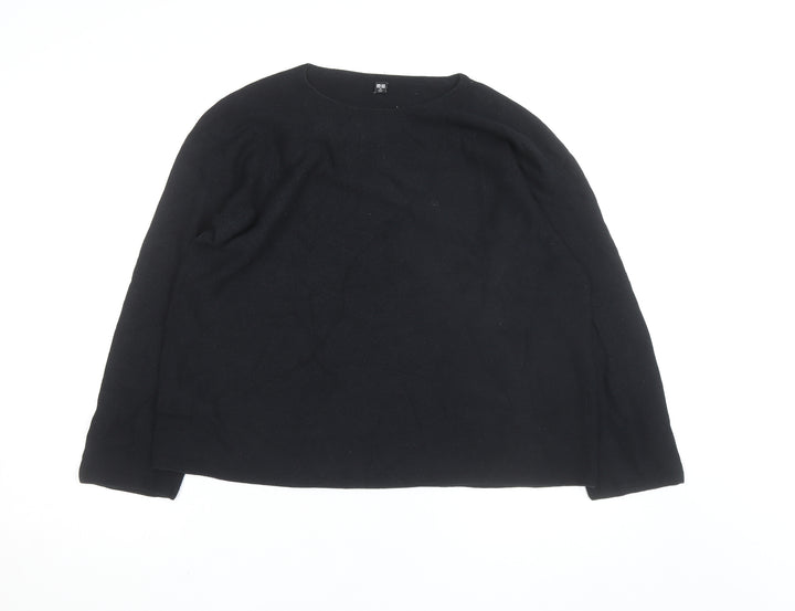 Uniqlo Men’s Black Cotton Crew Neck Pullover Jumper XL