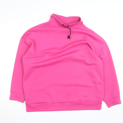 F&F Active Women’s Pink Track Jacket Size M Lightweight Stretch