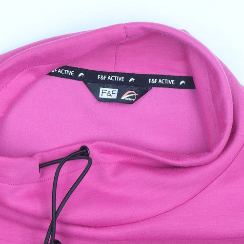 F&F Active Women’s Pink Track Jacket Size M Lightweight Stretch