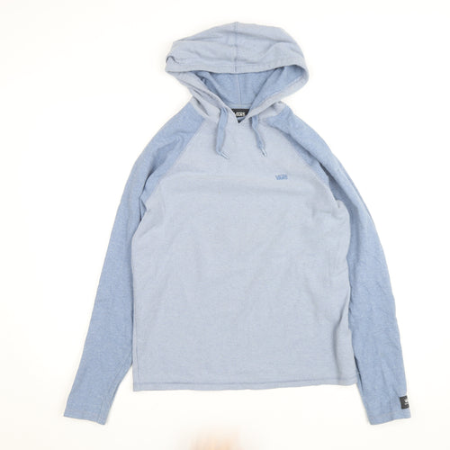 Vans Mens Blue Pullover Hoodie Size S Lightweight Cotton Blend