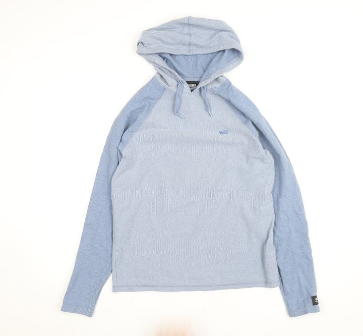 Vans Mens Blue Pullover Hoodie Size S Lightweight Cotton Blend