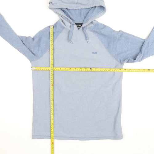 Vans Mens Blue Pullover Hoodie Size S Lightweight Cotton Blend