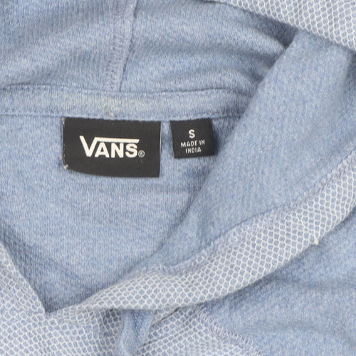 Vans Mens Blue Pullover Hoodie Size S Lightweight Cotton Blend