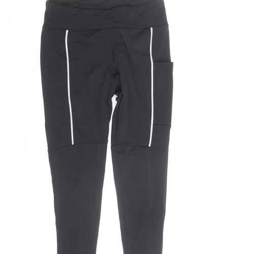 Crane Men's Black Small Compression Leggings Running Trousers