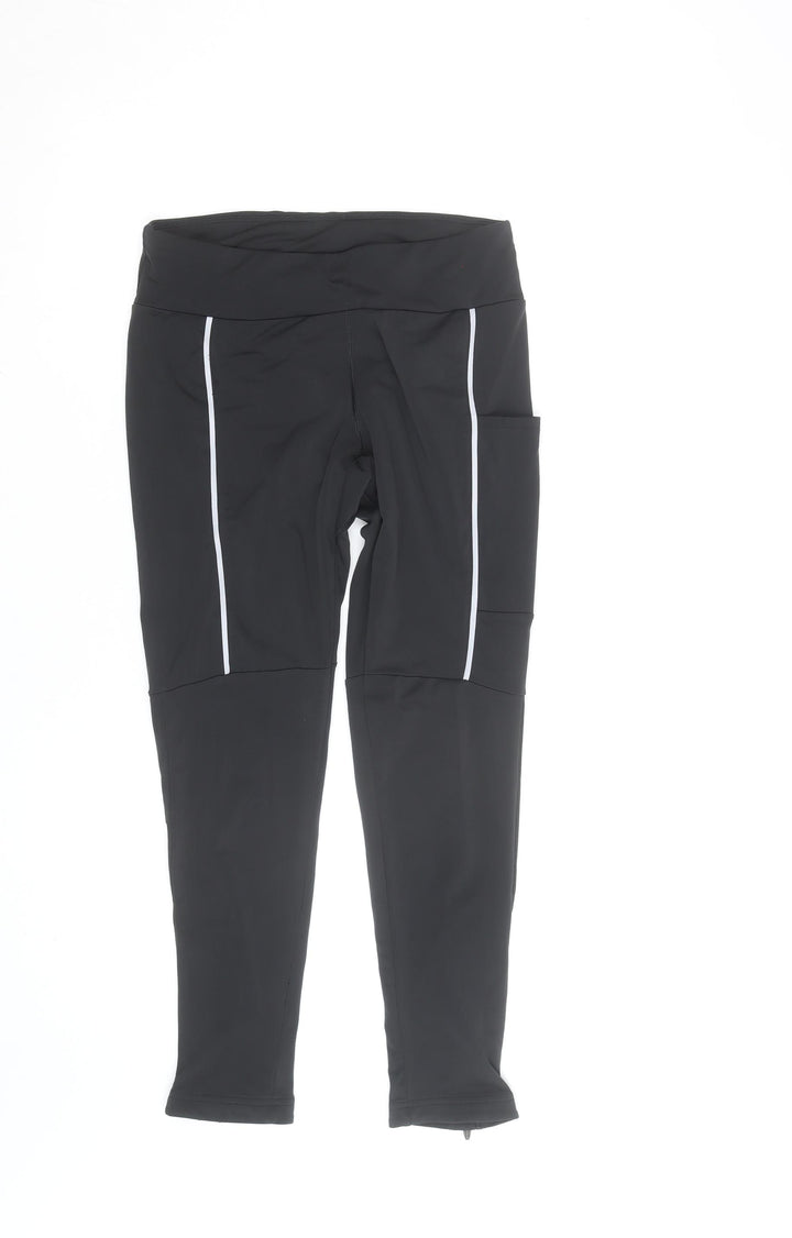 Crane Men's Black Small Compression Leggings Running Trousers
