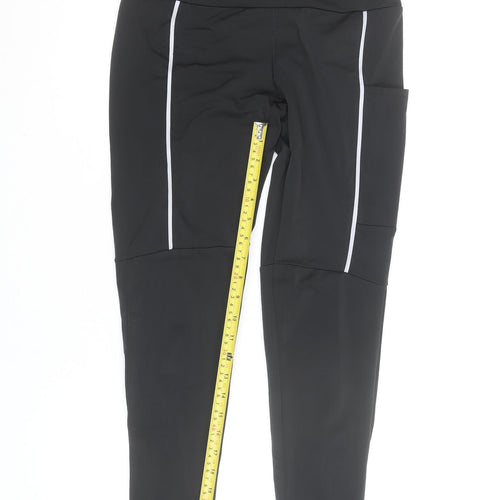 Crane Men's Black Small Compression Leggings Running Trousers