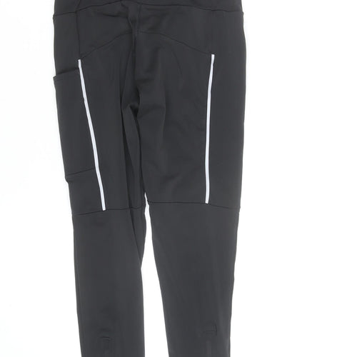 Crane Men's Black Small Compression Leggings Running Trousers