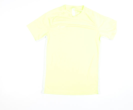 Nike Men's Yellow Dri-FIT Short Sleeve Athletic T-Shirt Size S