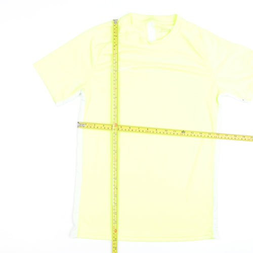 Nike Men's Yellow Dri-FIT Short Sleeve Athletic T-Shirt Size S