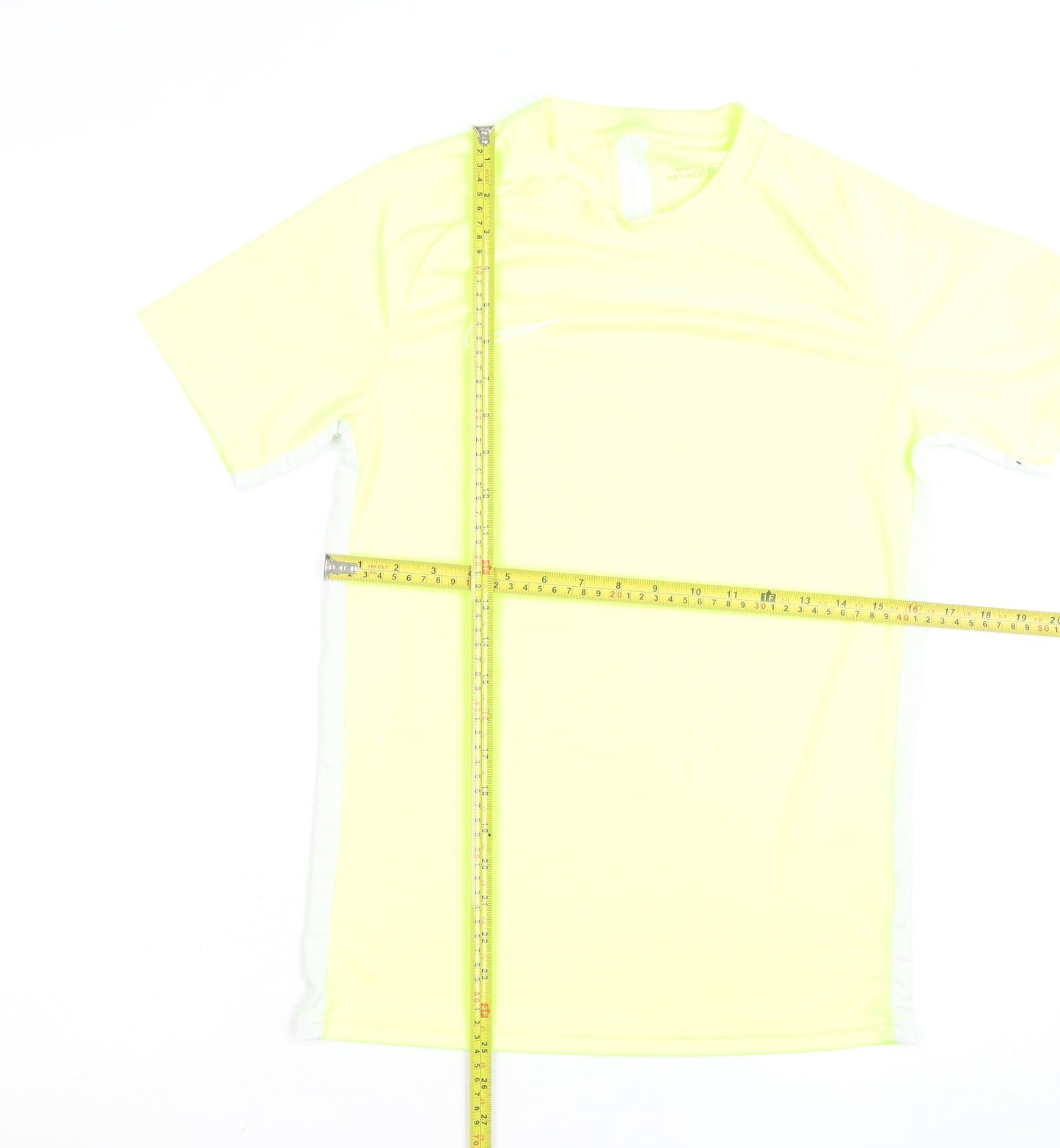 Nike Men's Yellow Dri-FIT Short Sleeve Athletic T-Shirt Size S