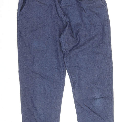 Pianura Studio Women's Blue Cotton Jogger Trousers Size M