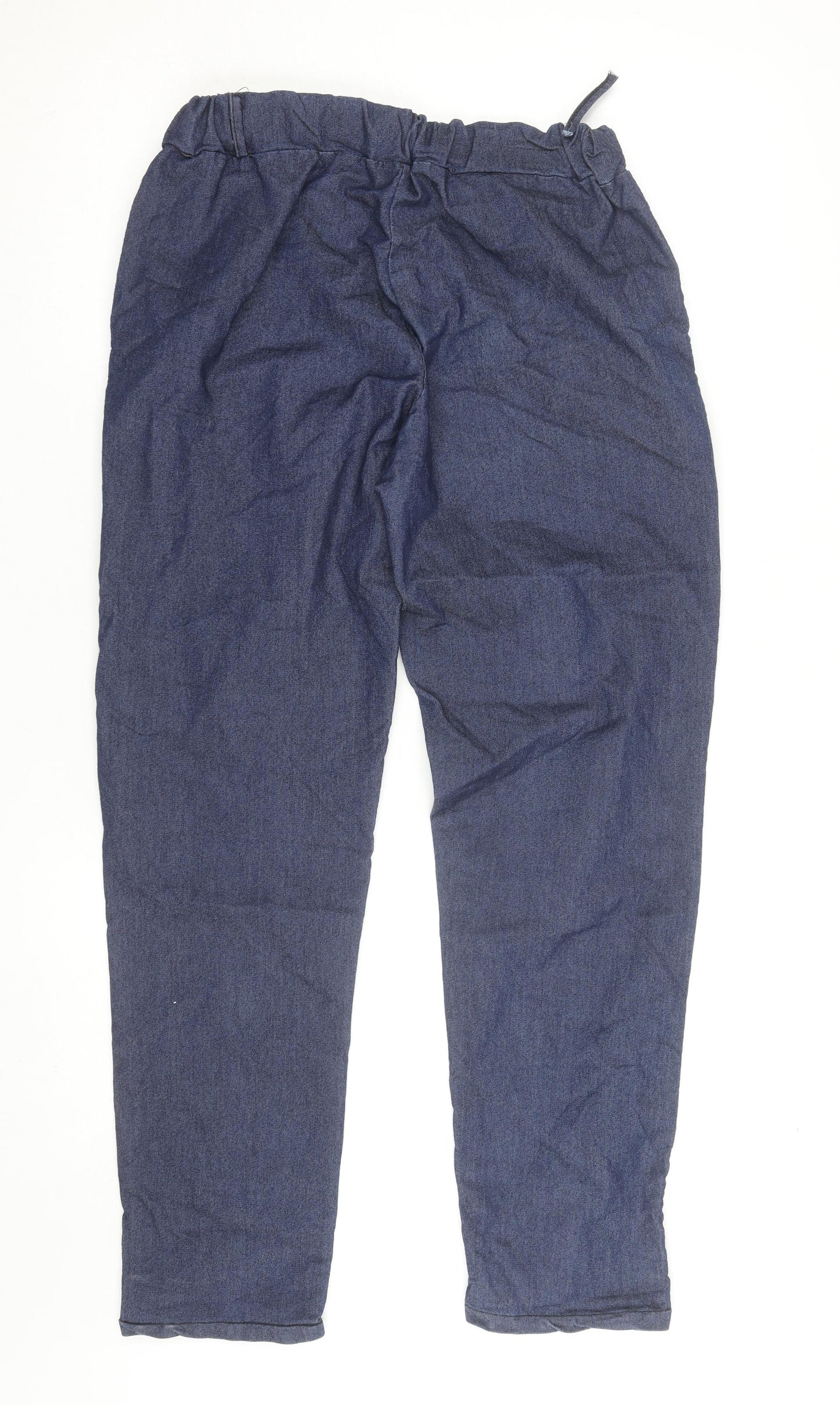 Pianura Studio Women's Blue Cotton Jogger Trousers Size M
